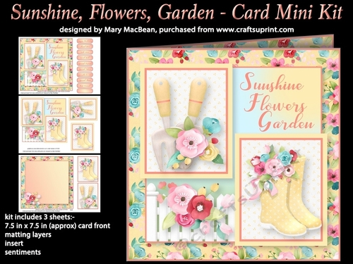Sunshine, Flowers, Garden - Card Mini Kit