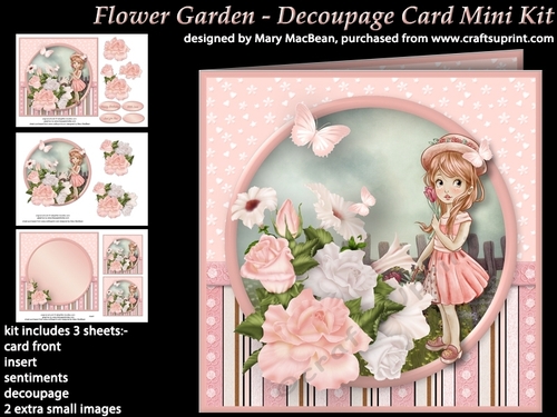 Flower Garden - Decoupage Card Mini Kit