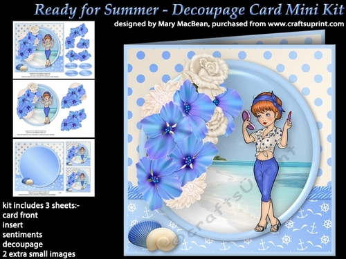 Ready for Summer - Decoupage Card Mini Kit