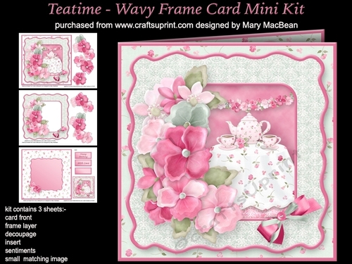 Teatime - Wavy Frame Card Mini Kit