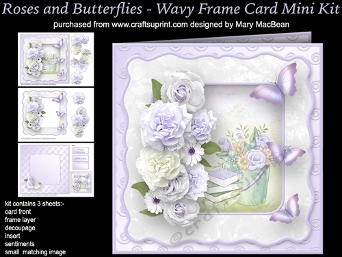 Roses and Butterflies - Wavy Frame Card Mini Kit