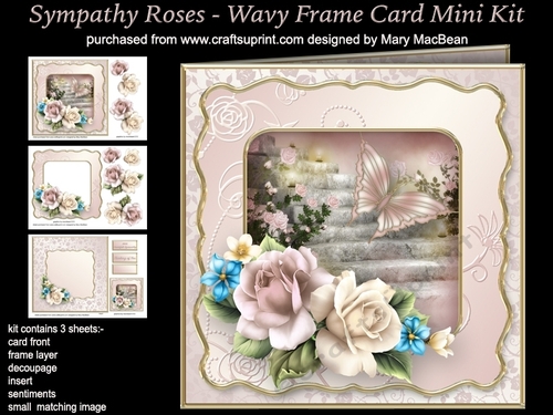 Sympathy Roses - Wavy Frame Card Mini Kit