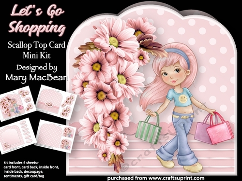 Lets Go Shopping - Scallop Top Card Mini Kit