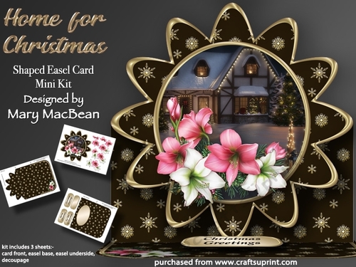 Home for Christmas - Shaped Easel Card Mini Kit