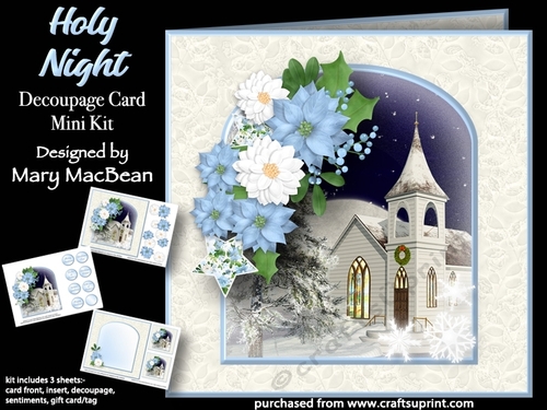Holy Night - Decoupage Card Mini Kit
