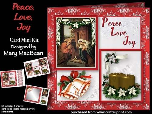 Peace, Love, Joy - Card Mini Kit