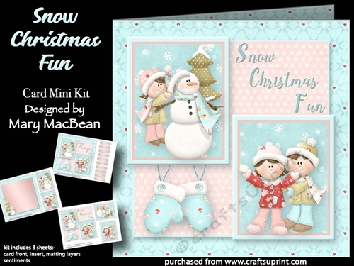 Snow, Christmas, Fun - Card Mini Kit