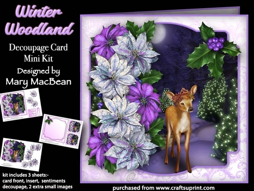 Winter Woodland - Decoupage Card Mini Kit