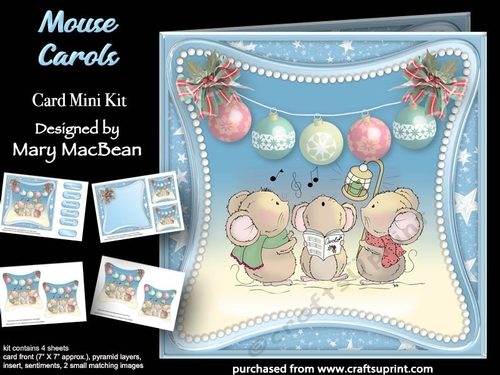 Mouse Carols - Curved Frame Card Mini Kit