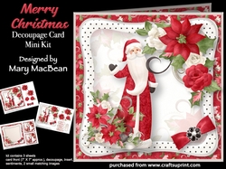 Merry Christmas - Decoupage Card Mini Kit