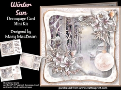 Winter Sun - Decoupage Card Mini Kit
