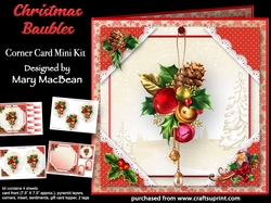 Christmas Baubles - Corner Card Mini Kit