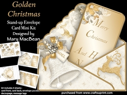 Golden Christmas - Stand-up Envelope Card Mini Kit