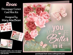 Roses - Decoupage Corner Card Mini Kit