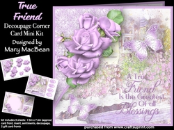 True Friend - Decoupage Corner Card Mini Kit