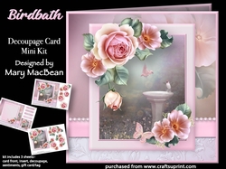 Birdbath - Decoupage Card Mini Kit