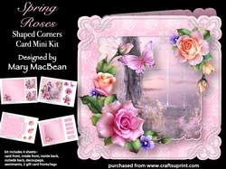 Spring Roses - Shaped Corners Card Mini Kit