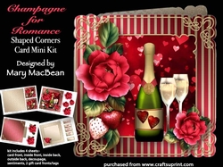Champagne for Romance - Shaped Corners Card Mini Kit