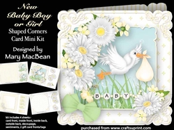 New Baby Boy or Girl - Shaped Corners Card Mini Kit