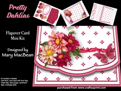 Pretty Dahlias - Flapover Card Mini Kit