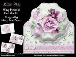 Lilac Posy - Wavy Pyramid Card Mini Kit
