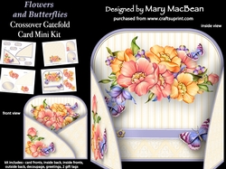 Flowers and Butterflies - Crossover Gatefold Card Mini Kit