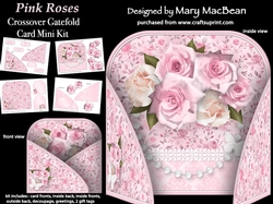 Pink Roses - Crossover Gatefold Card Mini Kit
