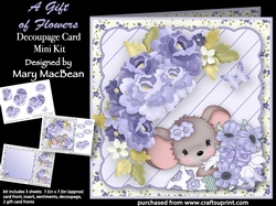 A Gift of Flowers - Decoupage Card Mini Kit