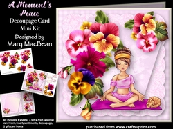 A Moments Peace - Decoupage Card Mini Kit