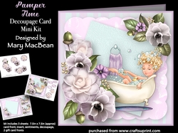 Pamper Time - Decoupage Card Mini Kit