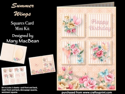 Summer Wings - Squares Card Mini Kit