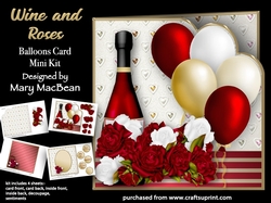Wine and Roses - Balloons Card Mini Kit