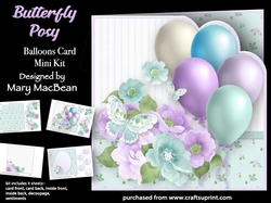 Butterfly Posy - Balloons Card Mini Kit