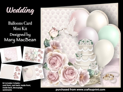 Wedding - Balloons Card Mini Kit