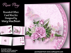 Rose Posy - Rounded Offset Card Mini Kit