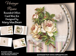 Vintage Roses - Rounded Offset Card Mini Kit