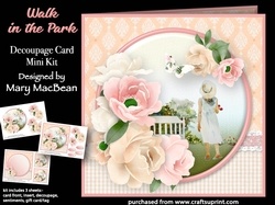 Walk in the Park - Decoupage Card Mini Kit