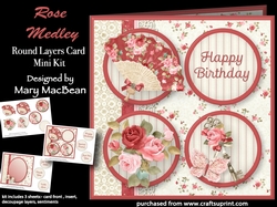 Rose Medley - Round Layers Card Mini Kit