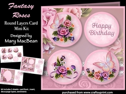 Fantasy Roses - Round Layers Card Mini Kit