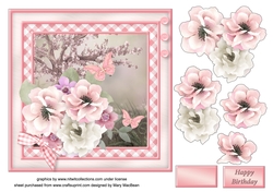 Sweet Posy Decoupage Card Front