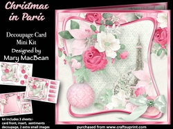 Christmas in Paris - Decoupage Card Mini Kit
