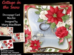 Cottage in the Snow - Decoupage Card Mini Kit