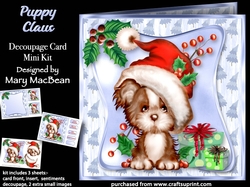 Puppy Claus - Decoupage Card Mini Kit