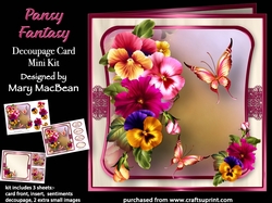 Pansy Fantasy - Decoupage Card Mini Kit