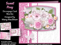 Sweet Posy - Decoupage Card Mini Kit