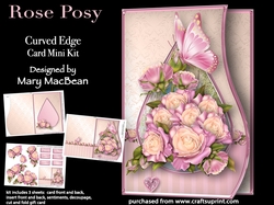 Rose Posy - Curved Edge Card Mini Kit