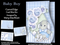 Baby Boy - Curved Edge Card Mini Kit