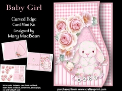 Baby Girl - Curved Edge Card Mini Kit