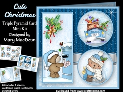 Cute Christmas - Triple Pyramid Card Mini Kit