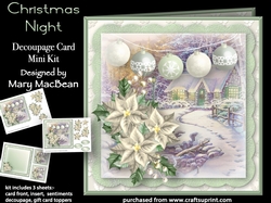 Christmas Night - Decoupage Card Mini Kit